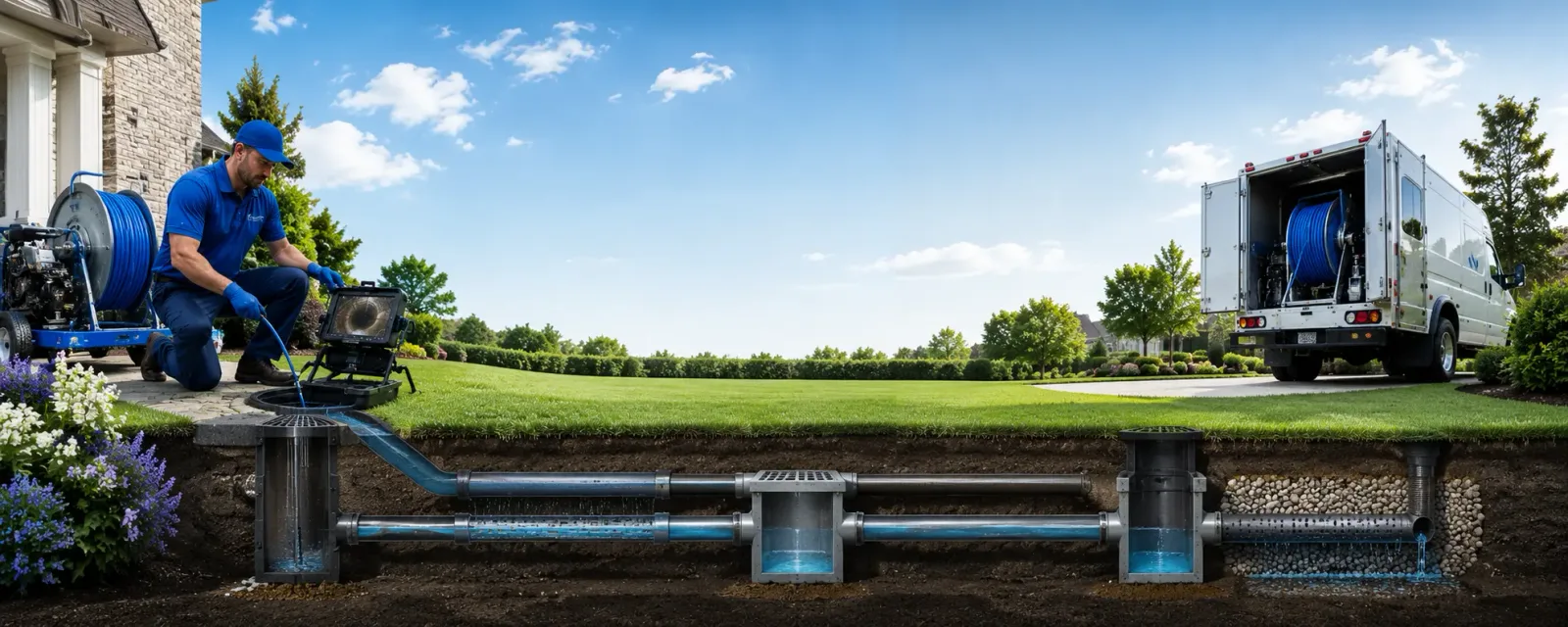 Outdoor drain cleaning information for Springlake, TX